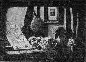 Первый дагеротипный снимок Дагера - натюрморт из произведений живописи и скульптуры. Выполнен в 1837г.
